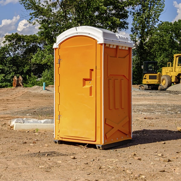 how often are the porta potties cleaned and serviced during a rental period in Riverbend